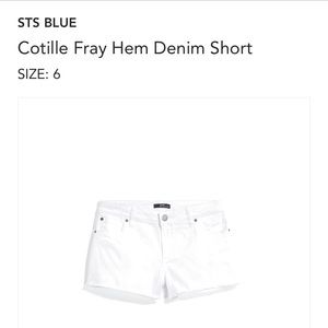 STS Blue - Cotille Fray Hem White Denim Short
